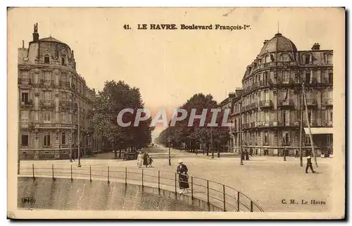 Le Havre - Boulevard Francois I - Ansichtskarte AK