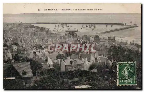Le Havre - Panorama et la nouvelle entree du Port - Ansichtskarte AK