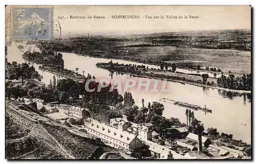 Bonsecours - Vue sur la Vallee de la Seine - Cartes postales