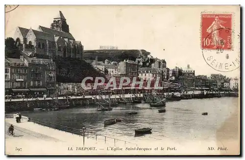 Le Treport - L&#39Eglise Saint Jacques et le Port - Ansichtskarte AK