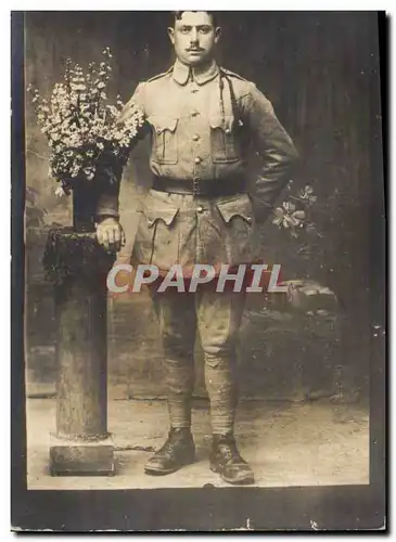 CARTE PHOTO Militaria Soldat poilu