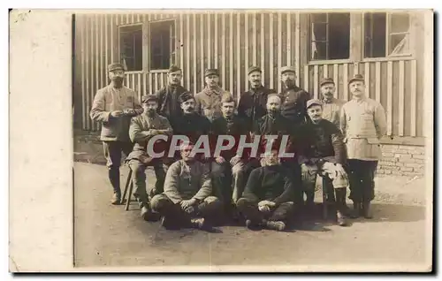 CARTE PHOTO Soldats au regiment