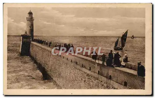 Le Treport - La Jetee - Le Phare - lighthouse - Ansichtskarte AK