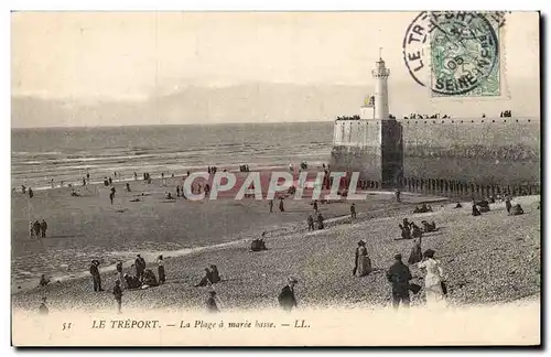 Le Treport - La Plage a marree basse Phare Lighthouse - Cartes postales