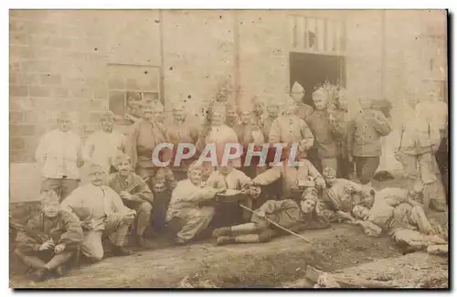 CARTE PHOTO Militaria Coetquidan Soldats