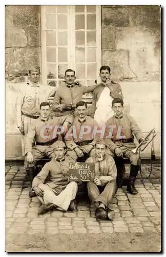 CARTE PHOTO Militaria Les vrais de vrais du 303