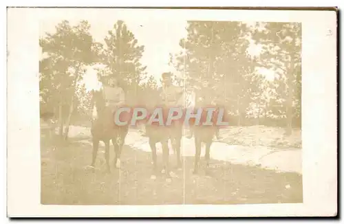 CARTE PHOTO Militaria Soldats Cavaliers