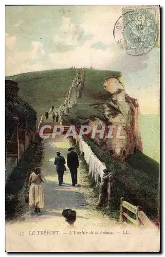 Cartes postales Le Treport L&#39escalier de la falaise