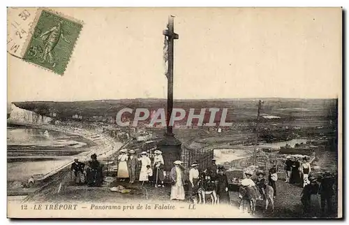 Cartes postales Le Treport Panorama pris de la falaise Anes Donkey