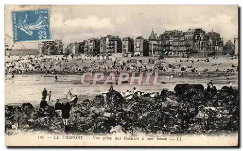 Cartes postales Le Treport Vue prise des rochers a mer basse