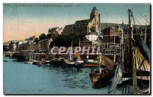 Cartes postales Le Treport Le port a maree basse