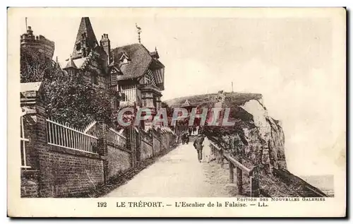 Cartes postales Le Treport L&#39escalier de la falaise