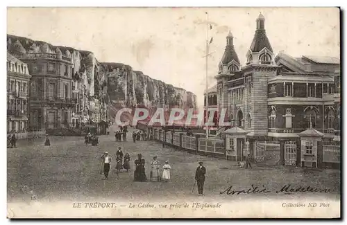 Cartes postales Le Treport Le casino vue prise de l&#39esplanade