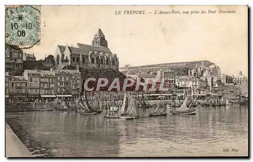 Ansichtskarte AK Le Treport L&#39avant port Vue prise du pont tournant