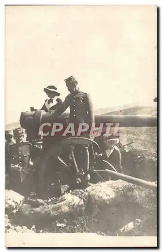 Cartes postales CARTE PHOTO Militaria Soldat Canon