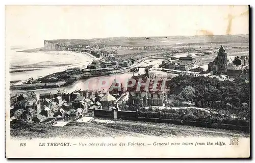 Ansichtskarte AK Le Treport Vue generale prise des Falaises