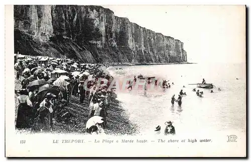 Cartes postales Le Treport La plage a maree haute