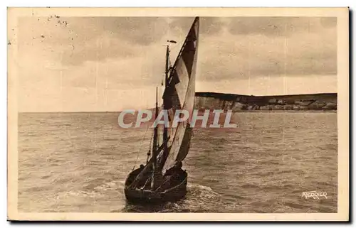 Ansichtskarte AK Le Treport Petite barque traportaise partant a la peche