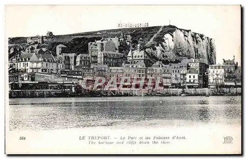 Cartes postales Le Treport Le port et les falaises d&#39aval