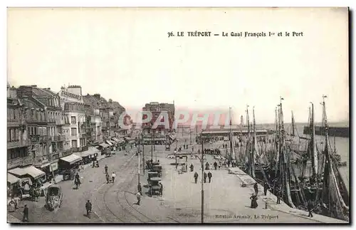 Cartes postales Le Treport Le quai Francois 1er et le port