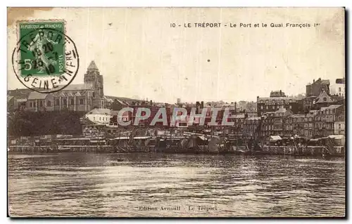 Cartes postales Le Treport Le port et le quai Francois 1er