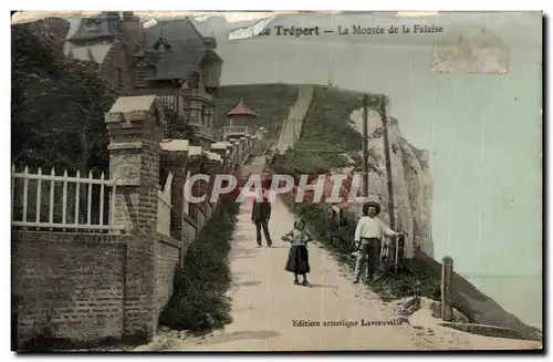 Cartes postales Le Treport La montee de la falaise