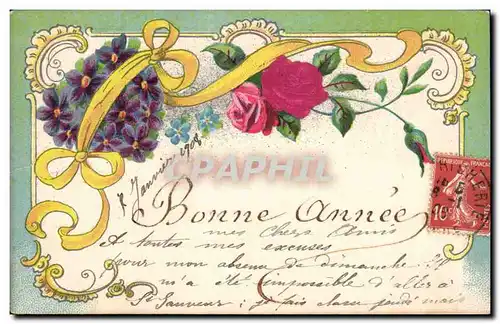 Cartes postales Fantaisie Bonne annee