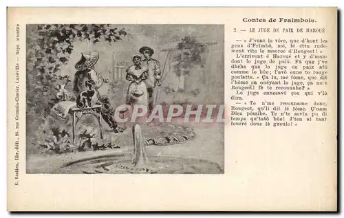 Cartes postales Fantaisie Contes de Fraimbois Le juge de paix de Haroue