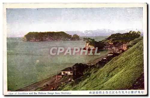 Ansichtskarte AK Japon Japan Nippon View of Enoshima and the Hakone Range from Shichiri