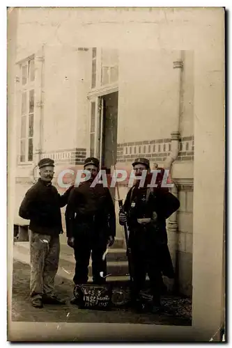 CARTE PHOTO Militaria Les trois inseparables 1914 1915