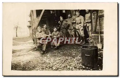 CARTE PHOTO Militaria Soldats Poilus