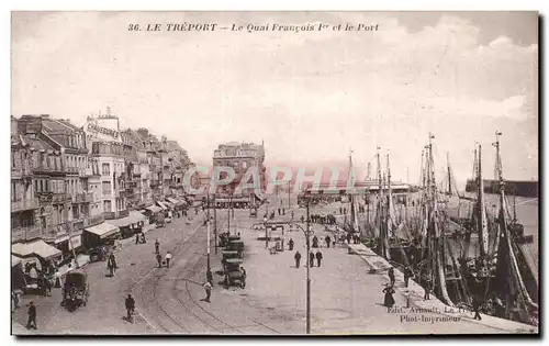 Cartes postales Le Treport Le quai Francois 1er et le port