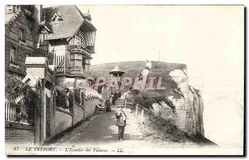 Cartes postales Le Treport L&#39escalier des falaises