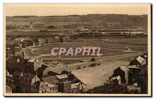 Cartes postales Mers les Bains La prairie au loin le Treport moderne