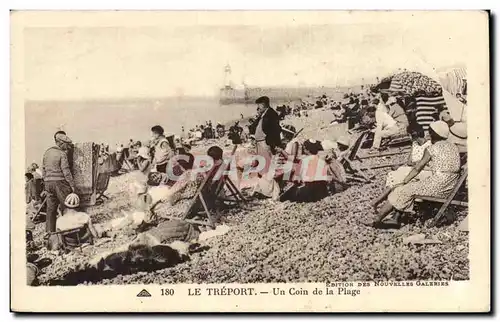 Cartes postales Le Treport Un coin de la plage