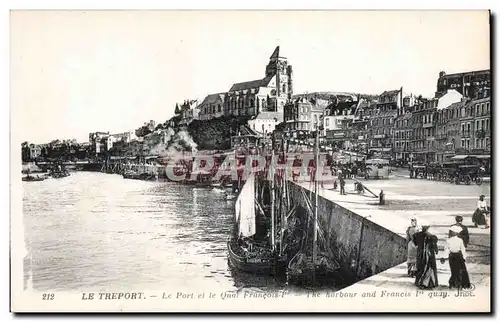 Cartes postales Le Treport Le port et le quai Francois 1er