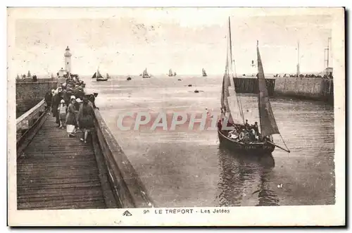 Cartes postales Le Treport Les jetees