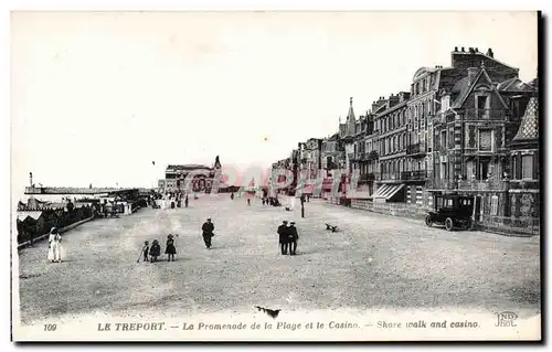 Cartes postales Le Treport La promenade de la plage et le casino