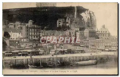 Cartes postales Le Treport Le musoir et la quai Francois 1er