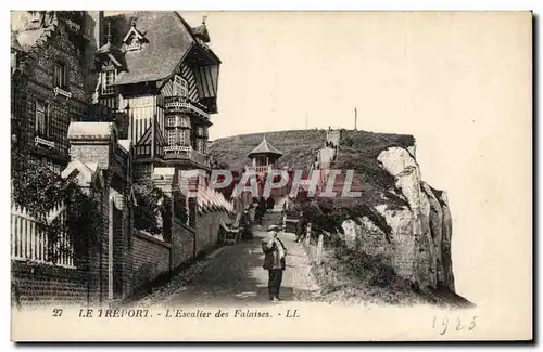 Cartes postales Le Treport L&#39escalier des falaises