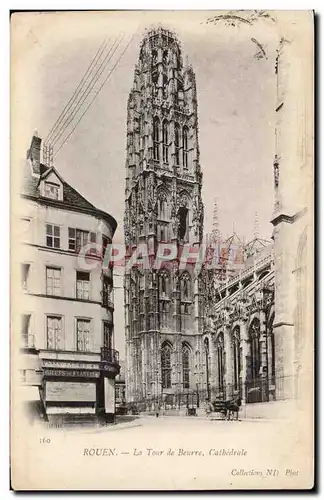 Cartes postales Rouen La tour de Beurre cathedrale