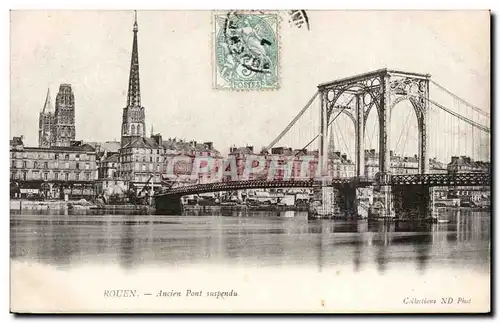 Cartes postales Rouen Ancien pont suspendu