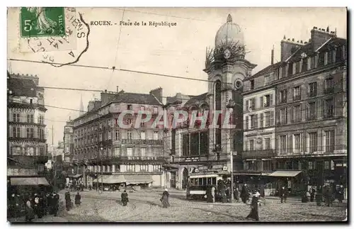 Cartes postales Rouen Place de la Republique