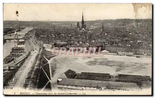 Ansichtskarte AK Rouen Panorama pris de Sainte Catherine