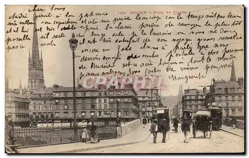 Cartes postales Rouen Pont de pierre