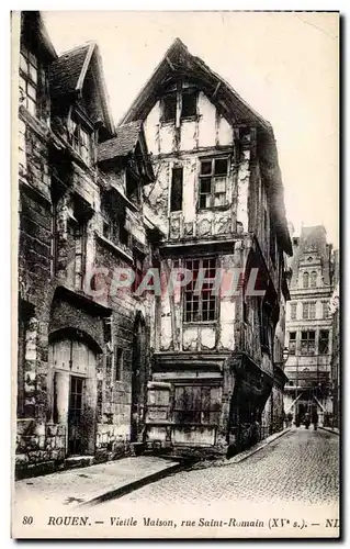 Ansichtskarte AK Rouen Vieille maison Rue Saint Romain