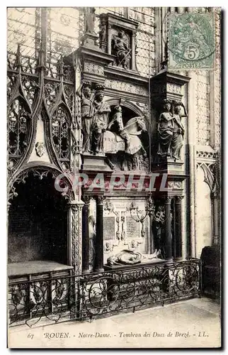 Cartes postales Rouen Notre Dame Tombeau des Ducs de Breze