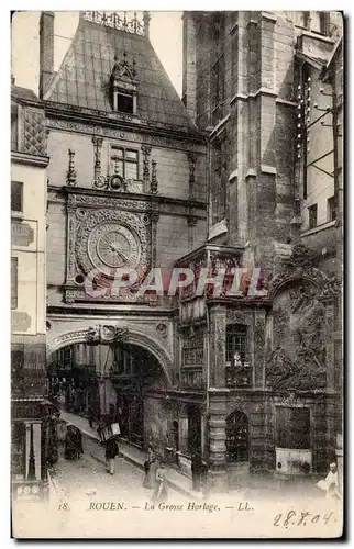 Cartes postales Rouen La grosse horloge