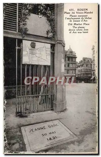 Cartes postales Rouen Place du vieux marche Jeanne d&#39arc