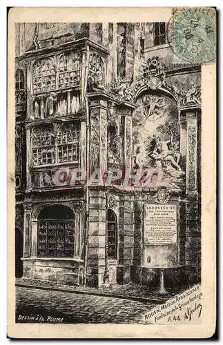 Cartes postales Rouen Maison renaissance